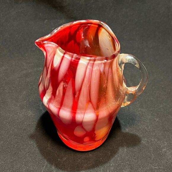 Hand Blown Tulip Vase, Orange 8.5 in. - Picture 3 of 4